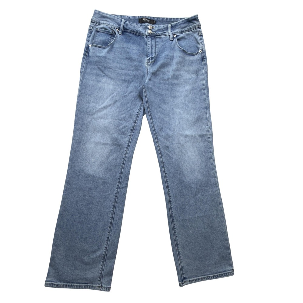 Hudson Jeans Womens 35x28.5 Blue Medium Wash Straight Stretch Denim Tag 12